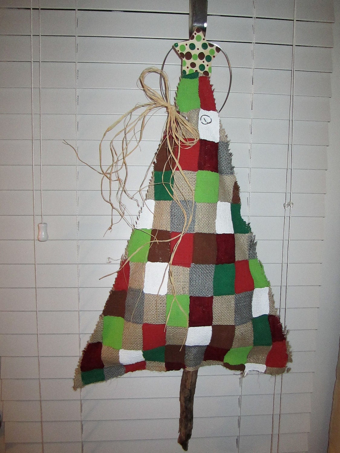 Burlap Christmas Tree Burlap Door Hanger