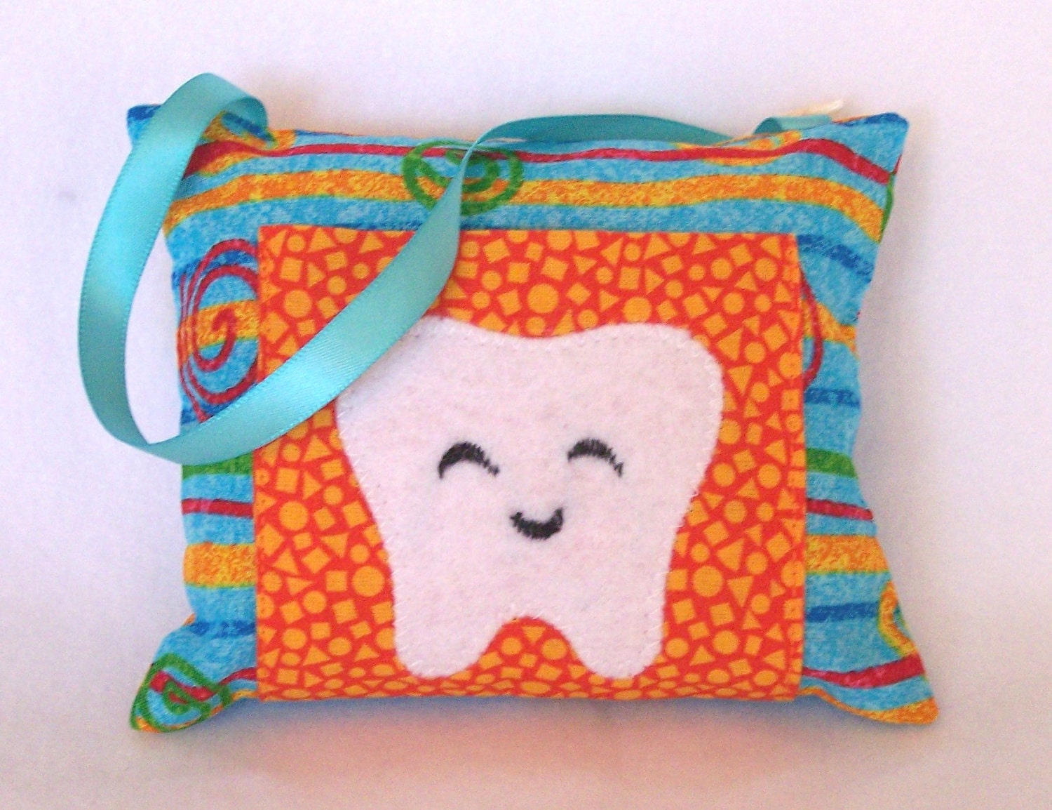 Teal Swirl Tooth Fairy Pillow by My3SillyMonkeys on Etsy