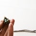 Bird Nest Necklace wire wrapped pendant on brass chain - mothers day gift idea
