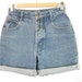 High Waisted Jean Shorts. Size 26 Waist. Medium Wash Denim. Button Fly