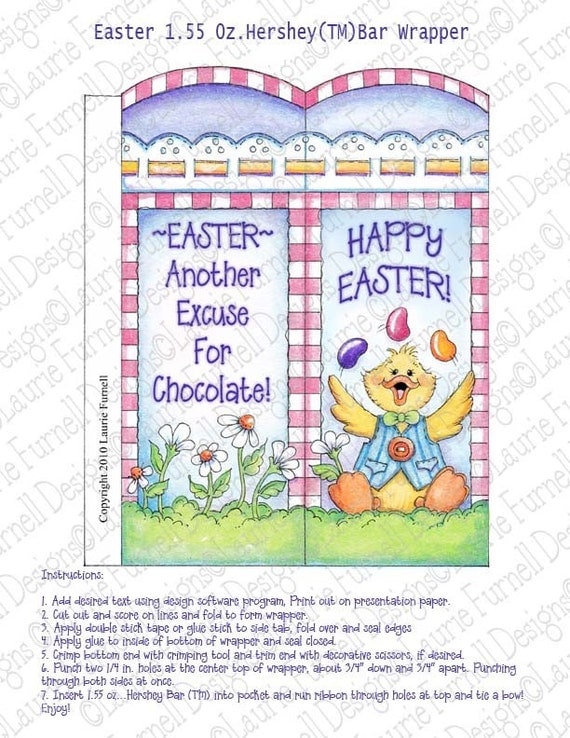 Easter Candy Bar wrapper Laurie Furnell Easter Printable