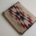 Blanket weight Wool wallet - casual mens or womens - front or back pocket - card case - Native American brown print - trendy slim wallet