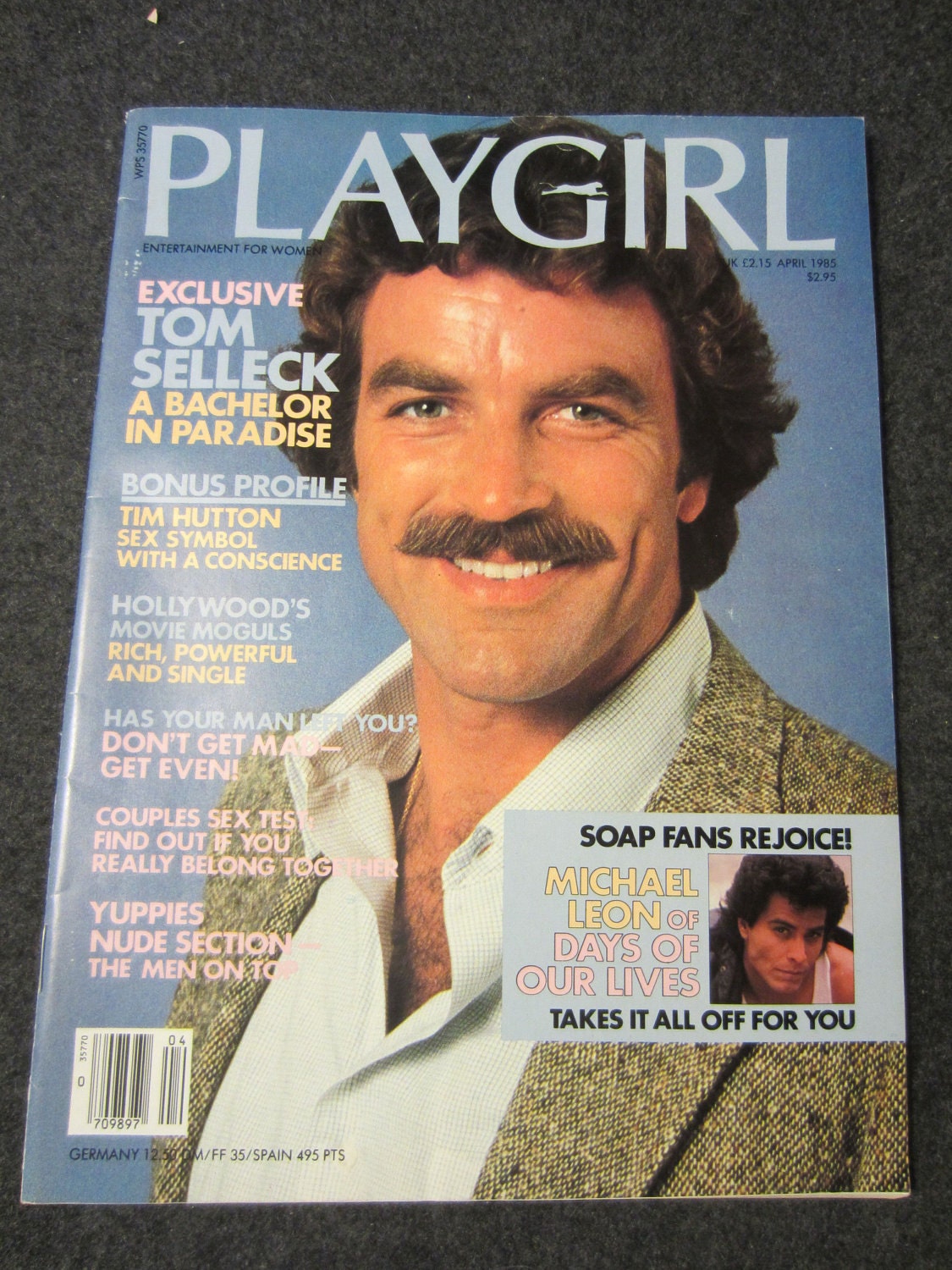 PLAYGIRL April 1985 Tom Selleck Magnum PI TV Show soap hunk