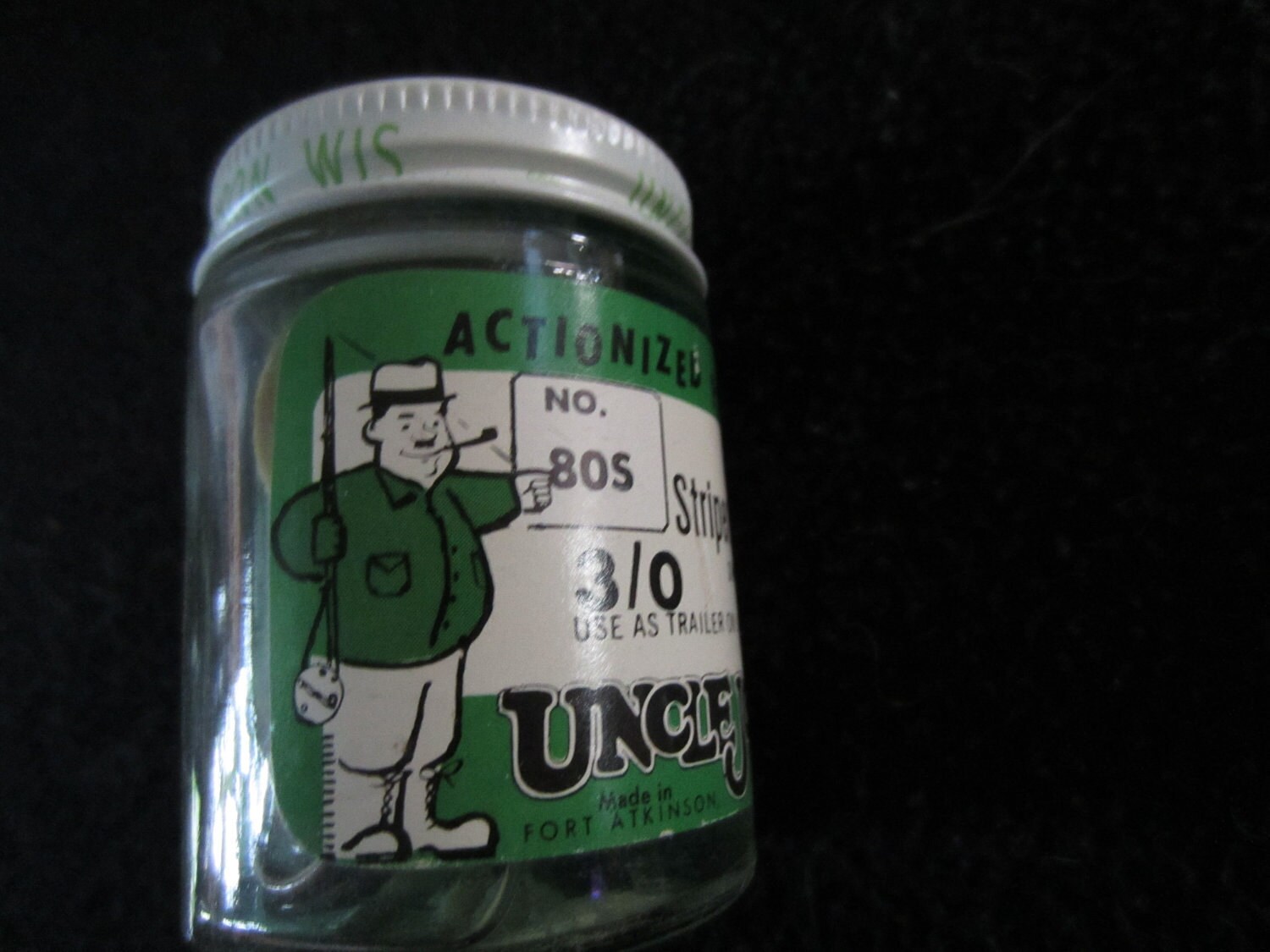 1960s Sealed Bottle of Uncle Josh Bait Co. Pork Rind Baits