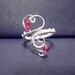 Red Sweetheart adjustable ring - wire jewelry