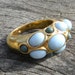 Vintage Ring with Light Blue and Green Bubbles