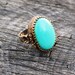 Vintage Turquoise Poison Ring