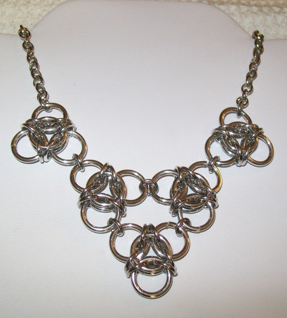 Large Triples Chainmaille Necklace