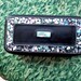 1900s, Antique Snuff Box : Lacquered Papier-mâché Snuff Box with Mother of Pearl Border