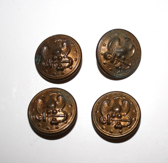 historic navy buttons civil war anchor buttons military brass