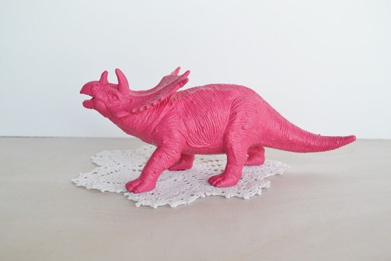 large pink dinosaur toy