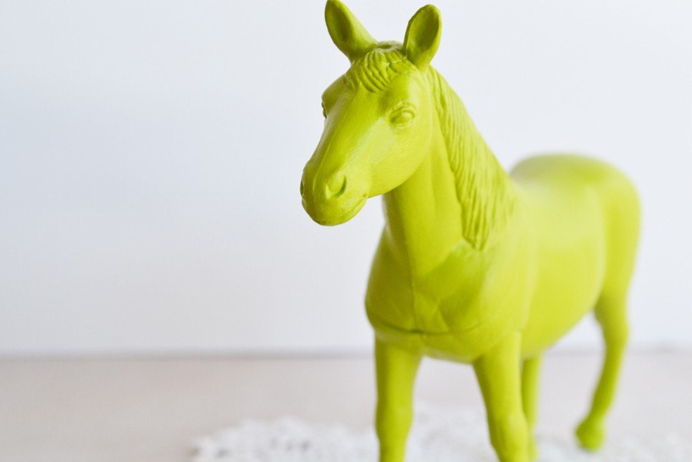 LAST ONE Lime Green Horse or Choose Your by BubblegumBelles