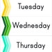 Printable Chevron Perpetual Calendar Cards with Days and Months