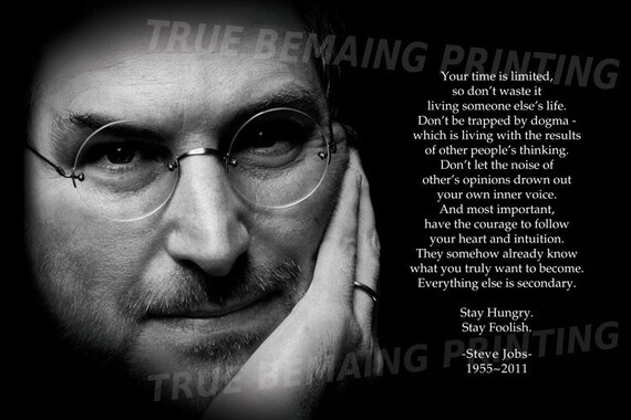 24x36 Steve Jobs Poster Your time is