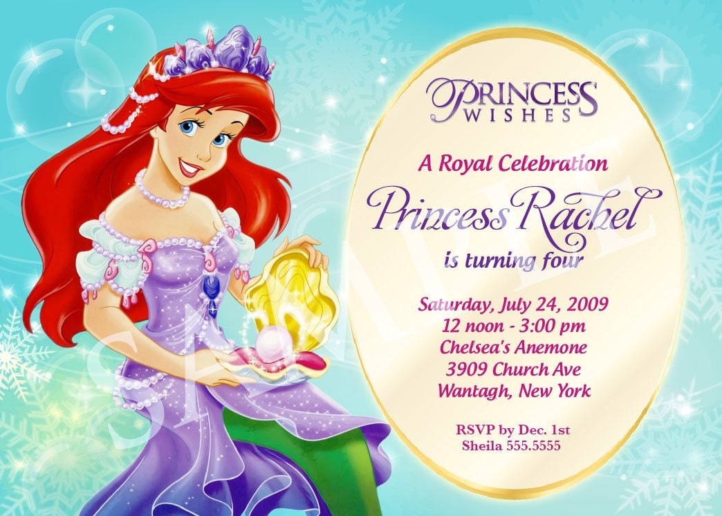 Princesses Birthday Invitations Template 6