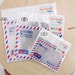 Airmail style French Transparent Envelopes (15 envelopes)