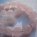 4 Large Rose Quartz Hand Carved Floral Round Beads, Specialty, Designer, Pink, 2 Pairs - approx. 12 mm diameter