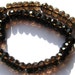 Smoky Quartz Large Faceted Rondelles, Sparkling Chocolate Brown, AAA Gemstone, 4 inch strand - 8mm x 5mm