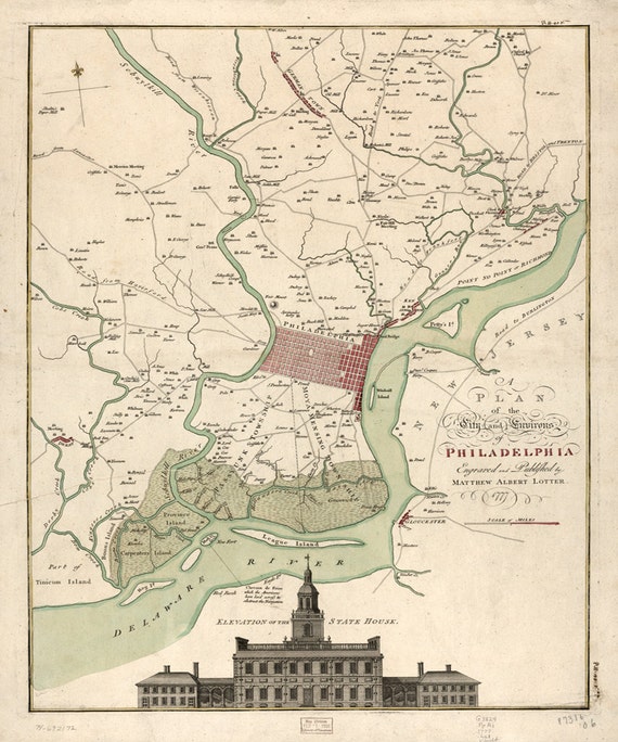 1777 Map of Philadelphia