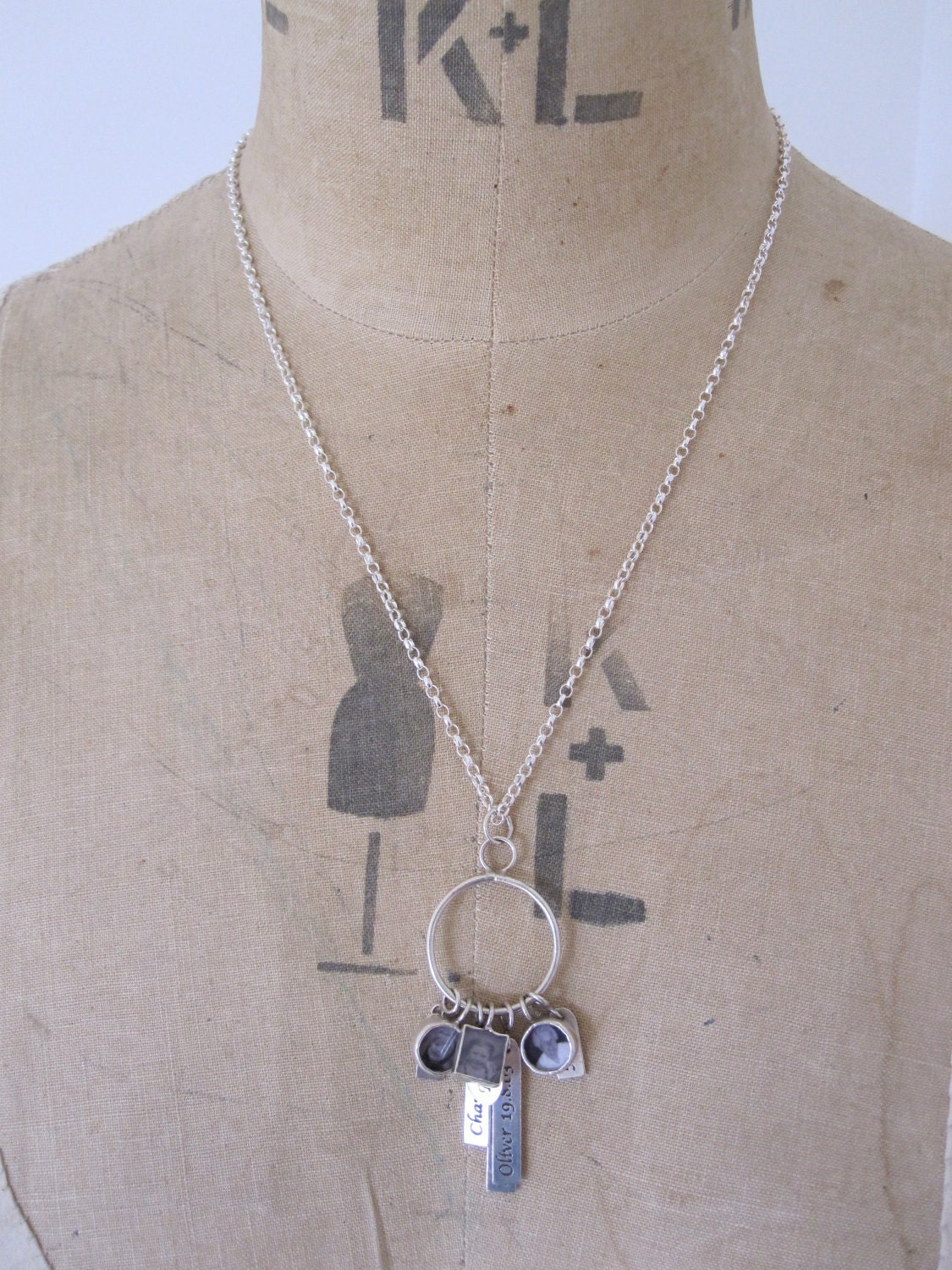 Handmade Solid silver keepsake necklace.