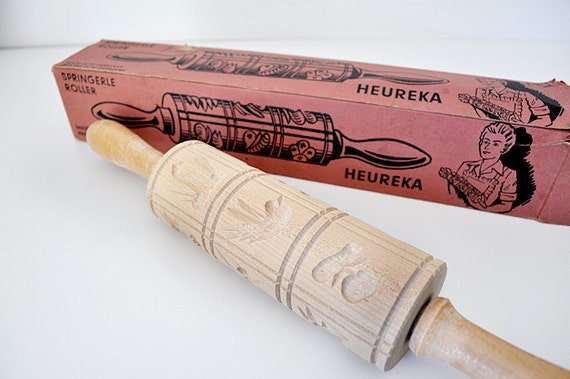 Vintage Springerle Rolling Pin West Germany