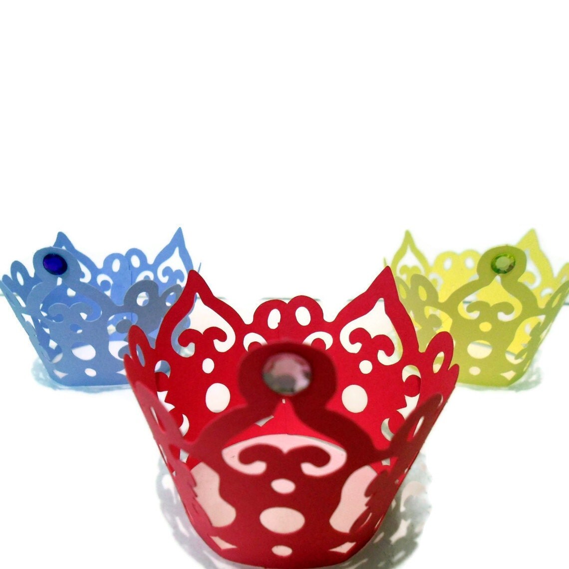 Princess Tiara Cupcake Wrappers 12 Pick Your by cakeadoodledoo