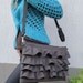 iPad bag - ruffle - padded - 2 Zippers - Water Resistant lining - extra Hidden POCKET - shoulder STRAP