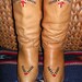 Vintage Tall Southwestern Cowboy Cowgirl Western Boots by Zodiac size 6 M