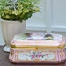 Large Vintage Porcelain Box, Pink Floral, with Gold Hand Painted boarders, Romantic Treasure,