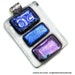 Fused Glass Dichroic Pendant Necklace Blue Purple Pink