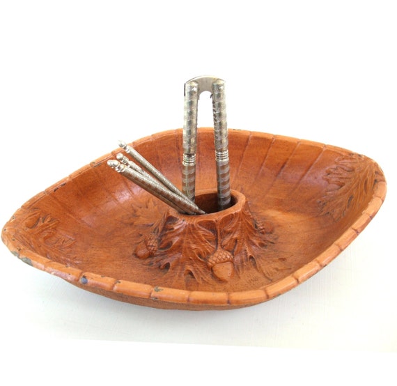 Vintage Nut Bowl / Nutcracker / Pick Set acorn hmq multi prod