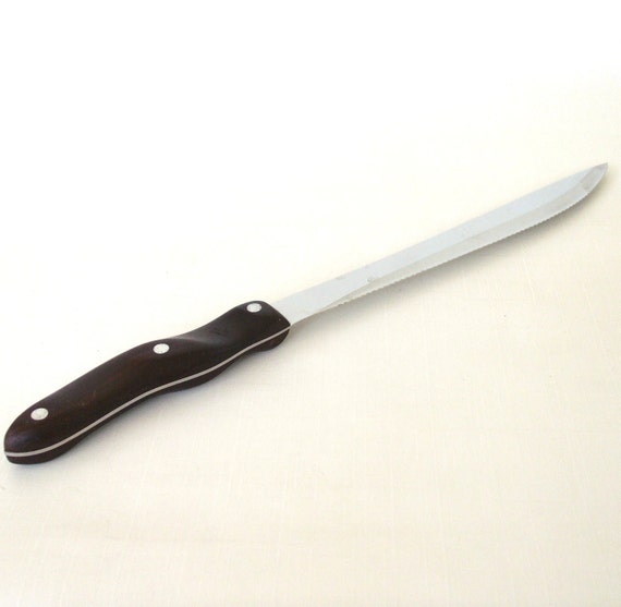 Cutco Kitchen Knives | vintage cutco cutlery 1023 serrated carving knife brown handle Cutco Kitchen Knives | vintage cutco cutlery 1023 serrated carving knife brown handle