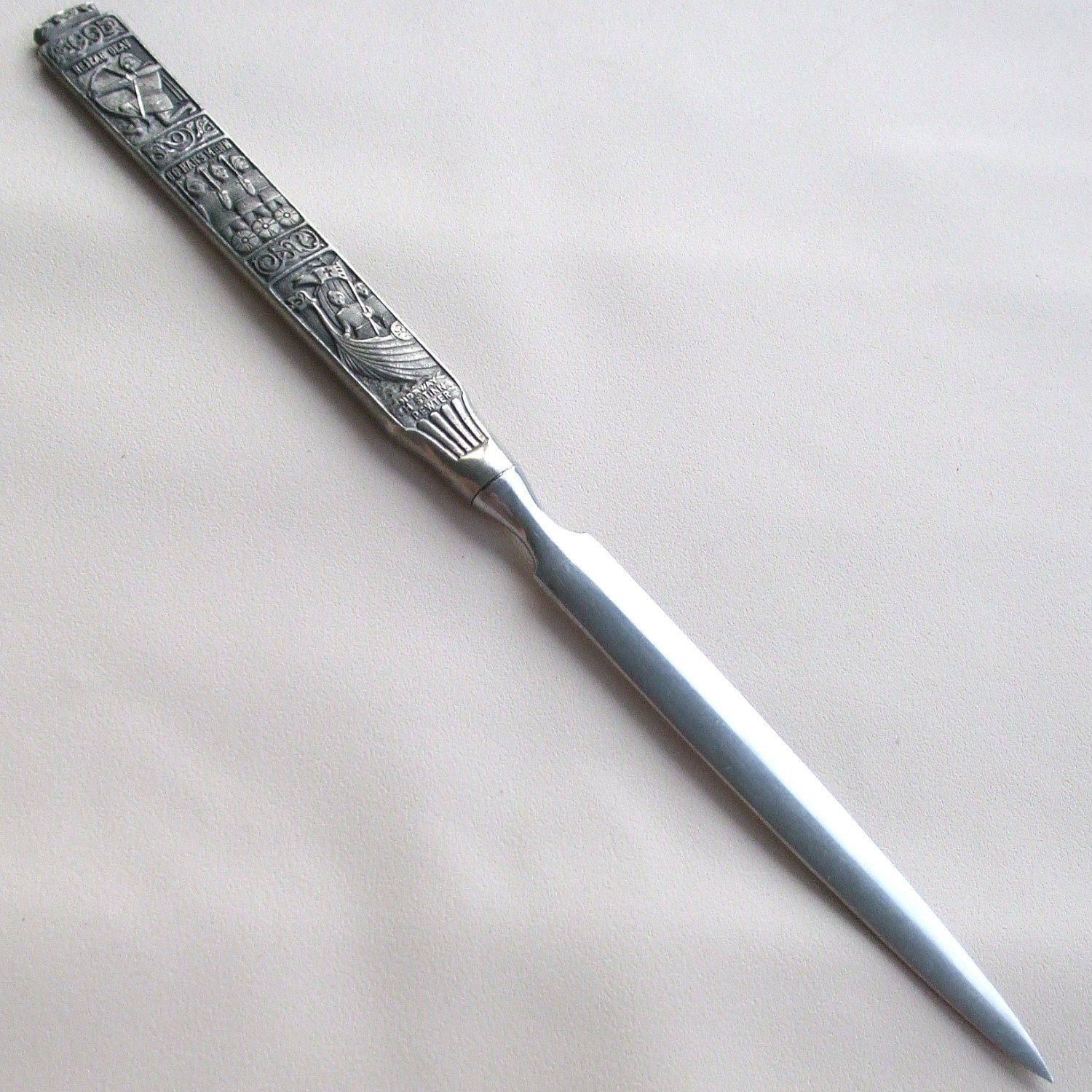 Vintage Norway Viking Pewter Letter Opener