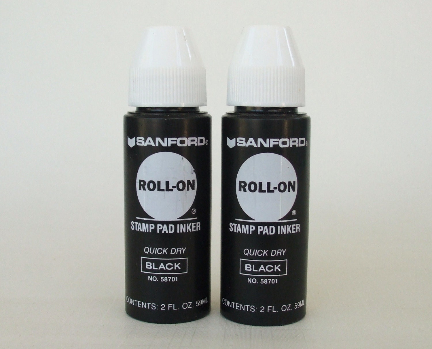 Sanford RollOn Stamp Pad Inker Black Refill Tubes