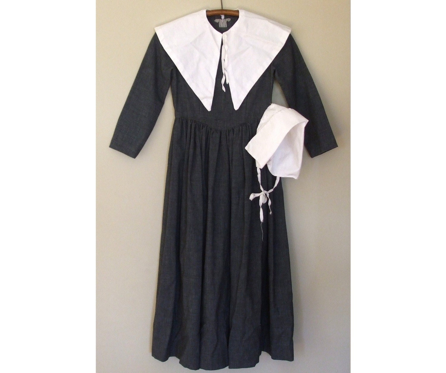 Puritan Pilgrim Dress Costume Outfit Girl 10 12 Handmade