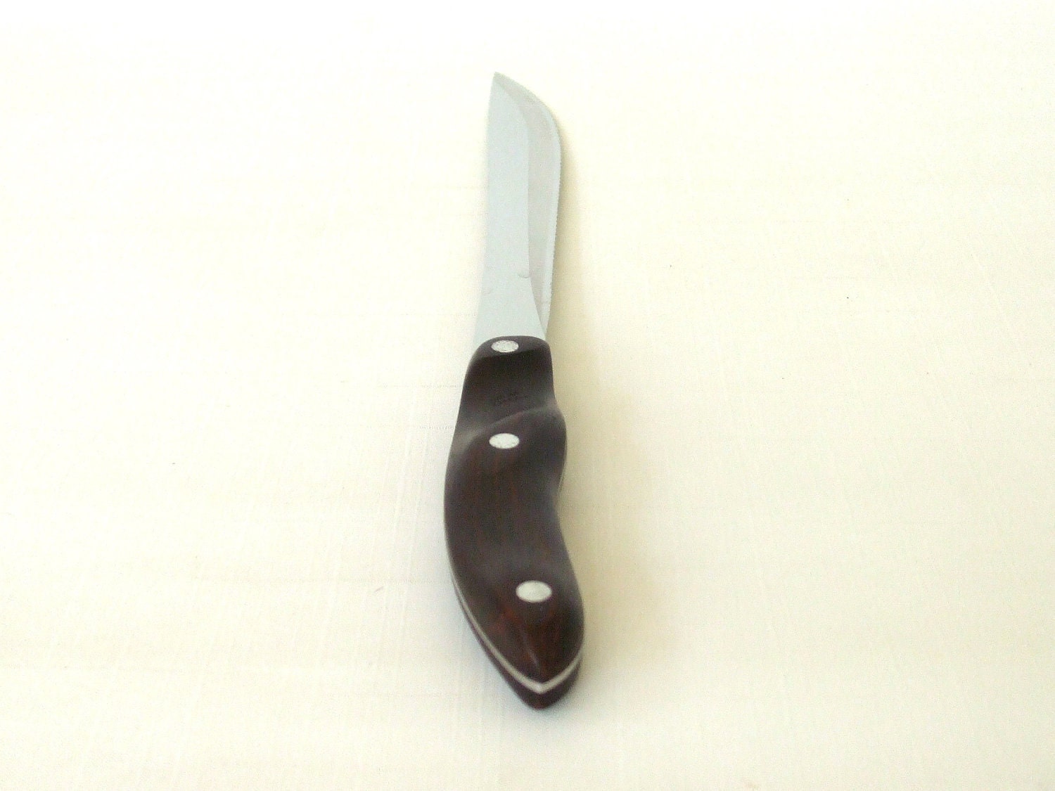 Vintage Cutco Cutlery 1023 Serrated Carving Knife Brown Handle