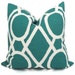 Ultramarine Green Bamboo Trellis Pillow Cover 18x18, 20x20 or 22x22