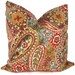 SALE Autumn Paisley Pillow Cover 20x20 - Accent pillow - Throw pillow