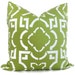 SALE Apple Green and White Lattice by Duralee Fabric Decorative Pillow Cover 18x18, 20x20 or 22x22 Accent Pillow, Throw Pillow, Toss Pillow