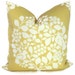 SALE Duralee Yellow Tree of Life Decorative Pillow Sham 18x18, 20x20