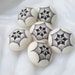Vintage Button Set of 6 Brown Beige Shank