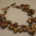 Vintage Pididdly Links Heart Charm Bracelet