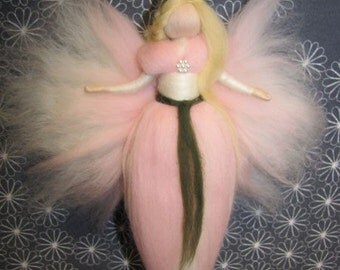 Needle Felted Wool Angel, Guardian angel, Waldorf inspired fairy doll