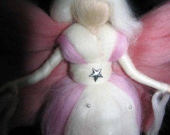 RIONA Needle Felted Wool angel, Waldorf inspired fairy doll, wool, guardian angel