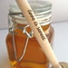 Set of 5 Love is Sweet Engraved Honey Dipper - Honey Pot Stick Love Is Sweet Honey Dipper Shower Favor