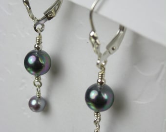 Popular items for double pearl earring on Etsy