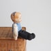 Blue Boy - Porcelain Head and cloth body with Sand - Doll Parts