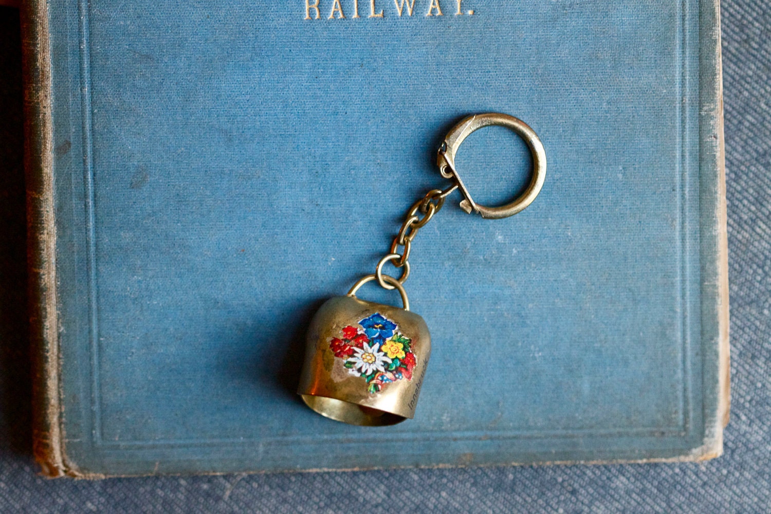 Austrian Brass Bell Keychain Souvenir from Innsbruck