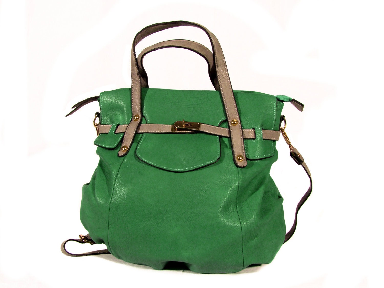 vegan leather handbag purse green . the by VeganLeatherHandbags