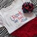 I Rock the Red, White, and Blue Shirt, Ruffled Shorts, and Matching Bow
